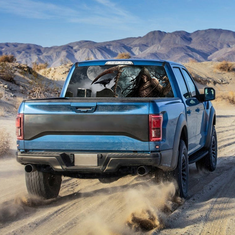 Scythe Death Pattern Horror Series Car Rear Window Decorative Sticker, Size: 165 x 56cm by buy2fix