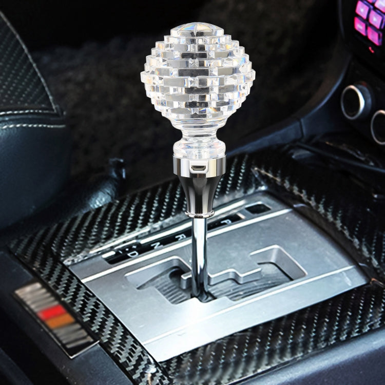 Universal Car Nest Shaped Crystal Gear Head Gear Shift Knob with Light by buy2fix