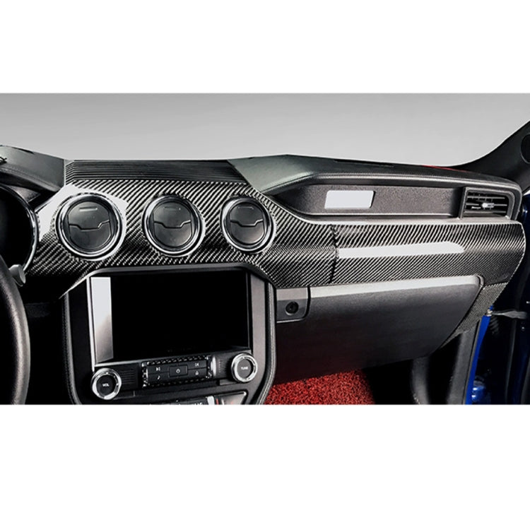 2 in 1 Car Carbon Fiber Dashboard Cover Panel Decorative Sticker for Ford Mustang 2015-2020, Left-hand Drive by buy2fix