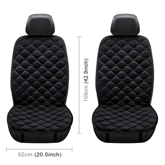 Car 12V Front Seat Heater Cushion Warmer Cover Winter Heated Warm, Double Seat (Black) by buy2fix
