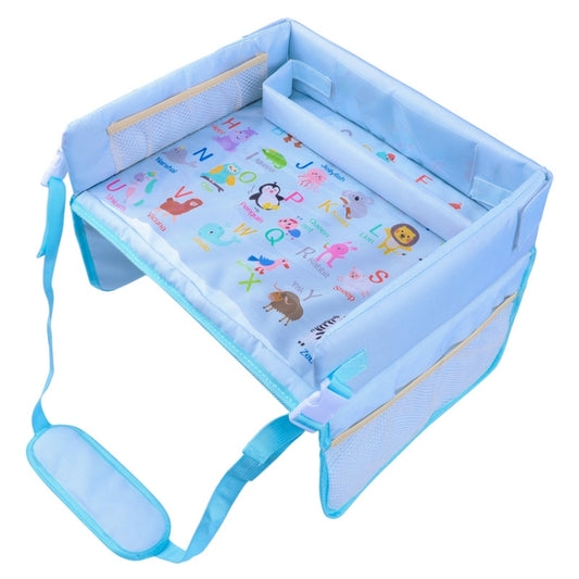 Children Waterproof Dining Table Toy Organizer Baby Safety Tray Tourist Painting Holder (Animal World) by buy2fix