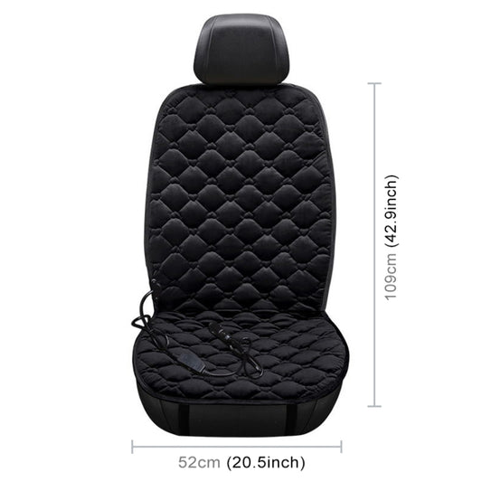 Car 24V Front Seat Heater Cushion Warmer Cover Winter Heated Warm, Single Seat (Black) by buy2fix