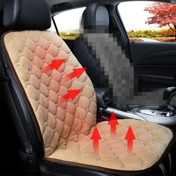 Car 24V Front Seat Heater Cushion Warmer Cover Winter Heated Warm, Single Seat (Beige) by buy2fix