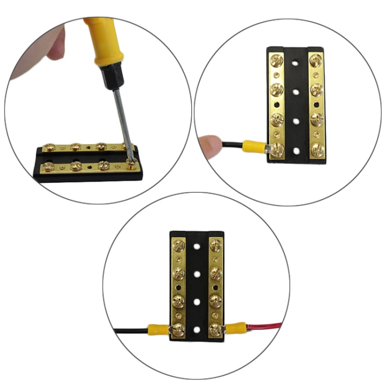 8 Way 4P Power Distribution Dual Bus Bar 8-bit Distribution Box for Car / RV / Boat by buy2fix