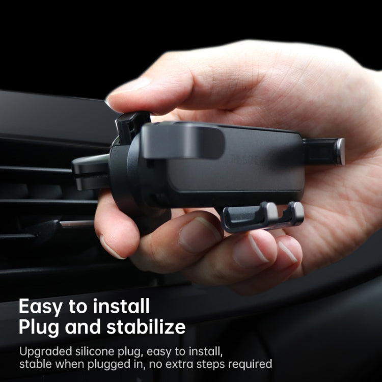 HAMTOD Pro Car Gravity Invisible Telescopic Mobile Phone Mount Holder (Obsidian Black) by HAMTOD