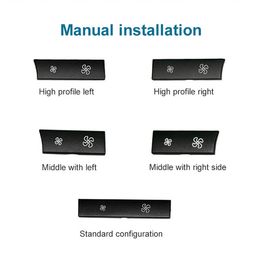 Car Wind Power Switch Air Conditioning Air Volume Button for BMW 5 Series 2011-2017 / 7 Series 2009-2015, Left Middle Configuration by buy2fix