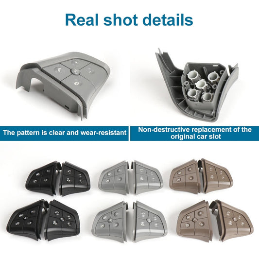 Car Right Side 5-button Steering Wheel Switch Buttons Panel 1648200110 for Mercedes-Benz W164, Left Driving (Black) by buy2fix