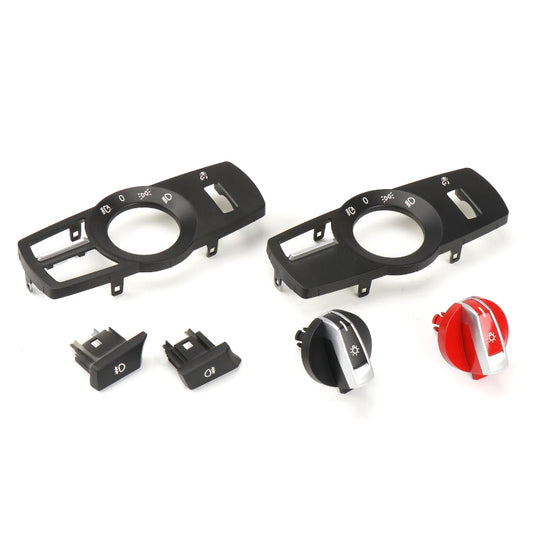 Car Headlight Switch Button Knob for BMW 5 Series 2010-2017, Left Driving (Black) by buy2fix