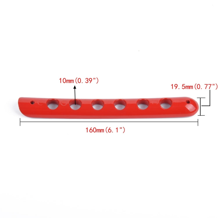 5 PCS Auto Handle Cover Door Aluminum Grab Handle Cover for Jeep Wrangler JK 4-Door 2007 -2017(Red) by buy2fix