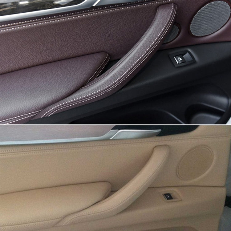 Car Left Side Inside Doors Handle Pull Trim Cover for BMW X5 / X6, Left Driving (Dark Coffee) by buy2fix