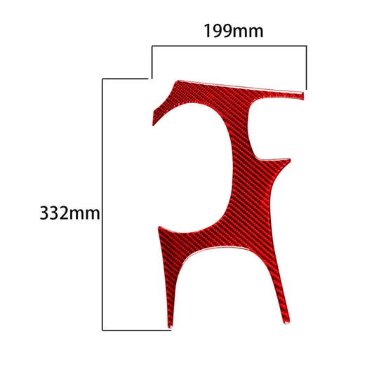 Carbon Fiber Car Gear Panel Sticker for Chevrolet Corvette C5 1998-2004, Left Drive (Red) by buy2fix