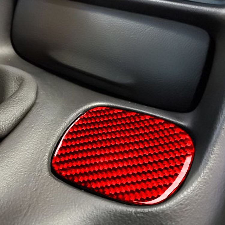 Carbon Fiber Car Cup Holder Sticker for Chevrolet Corvette C5 1998-2004, Left Drive (Red) by buy2fix