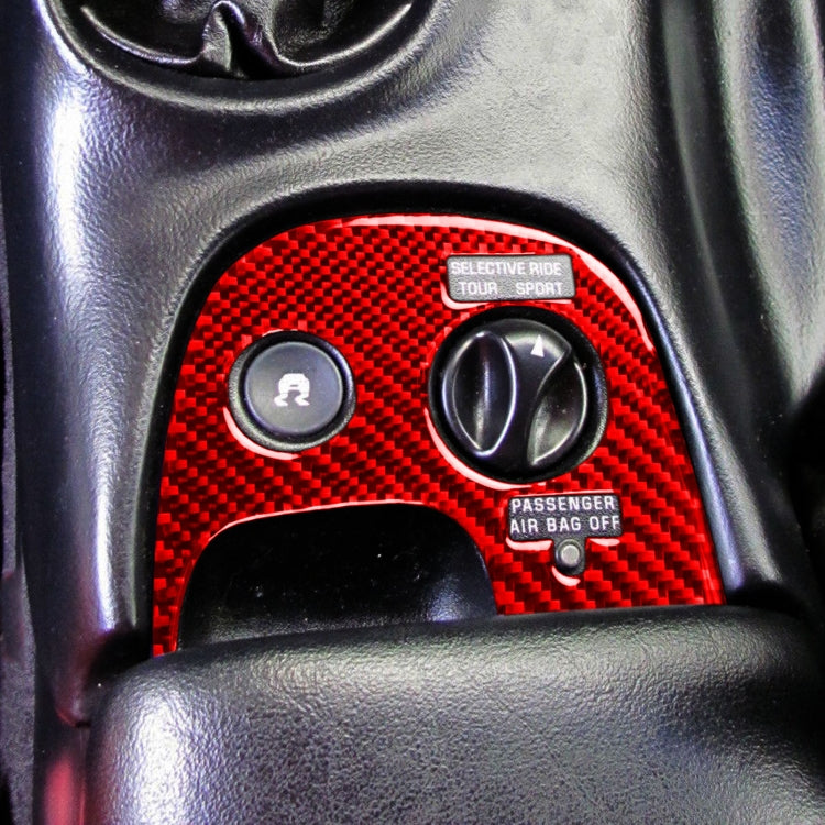 Carbon Fiber Car Traction Control Sticker for Chevrolet Corvette C5 2000-2004, Left Drive (Red) by buy2fix