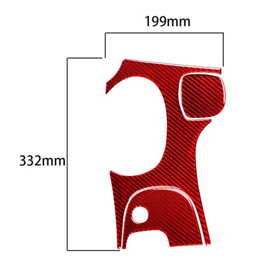 3 in 1 Carbon Fiber Car Gear Panel Sticker Kits A for Chevrolet Corvette C5 1998-2004, Left Drive (Red) by buy2fix