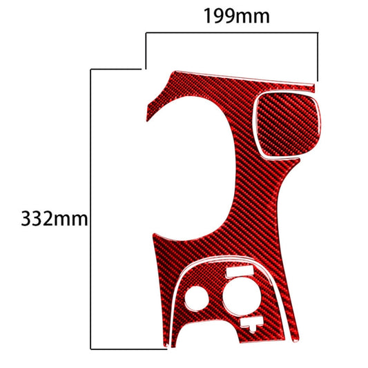 3 in 1 Carbon Fiber Car Gear Panel Sticker Kits D for Chevrolet Corvette C5 1998-2004, Left Drive(Red) by buy2fix