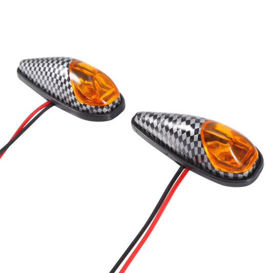 2pcs SL QGD Motorcycle 5W Turn Signal Light (Carbon Fiber Black) by buy2fix