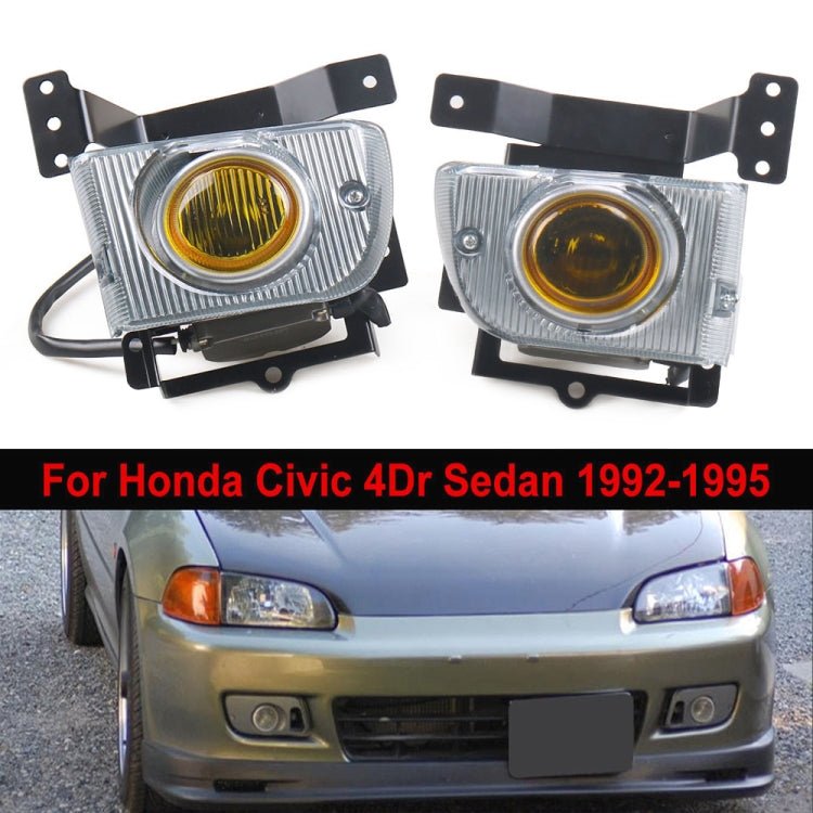 For Honda Civic 4-door 1992-1995 Car Front Fog Lamp with Switch Button by buy2fix