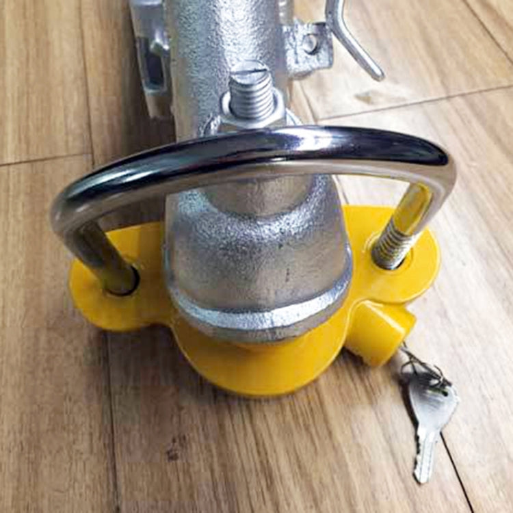 Universal Trailer Ball Hitch Coupler Lock Adjustable Trailer U Shape Coupling Lock, Random Color Delivery by buy2fix