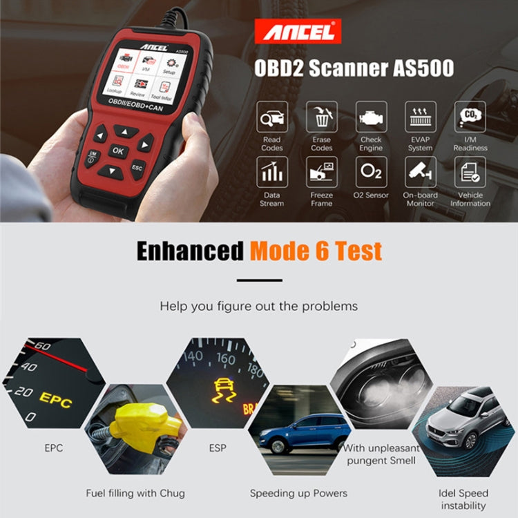 Ancel AS500 OBDII Scanner Engine Reader Car Diagnostics Tool by buy2fix