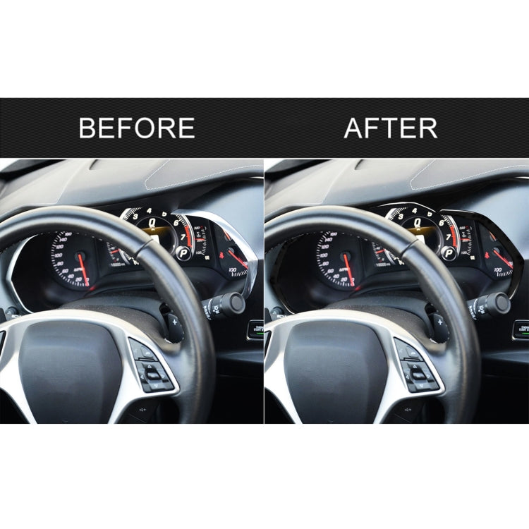 For Chevrolet Corvette C7 2014-2019 4 in 1 Car Dashboard Frame Decorative Sticker, Left Drive by buy2fix