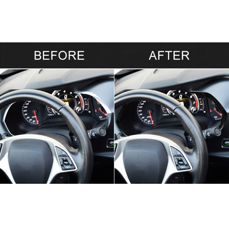 For Chevrolet Corvette C7 2014-2019 2 in 1 Car Dashboard Frame Decorative Sticker, Left Drive by buy2fix