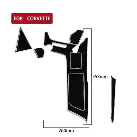 For Chevrolet Corvette C7 2014-2019 5 in 1 Car Water Cup Panel Decorative Sticker, Left Drive by buy2fix