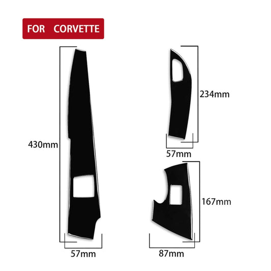 For Chevrolet Corvette C7 2014-2019 Car Button Panel Decorative Sticker, Left Drive by buy2fix