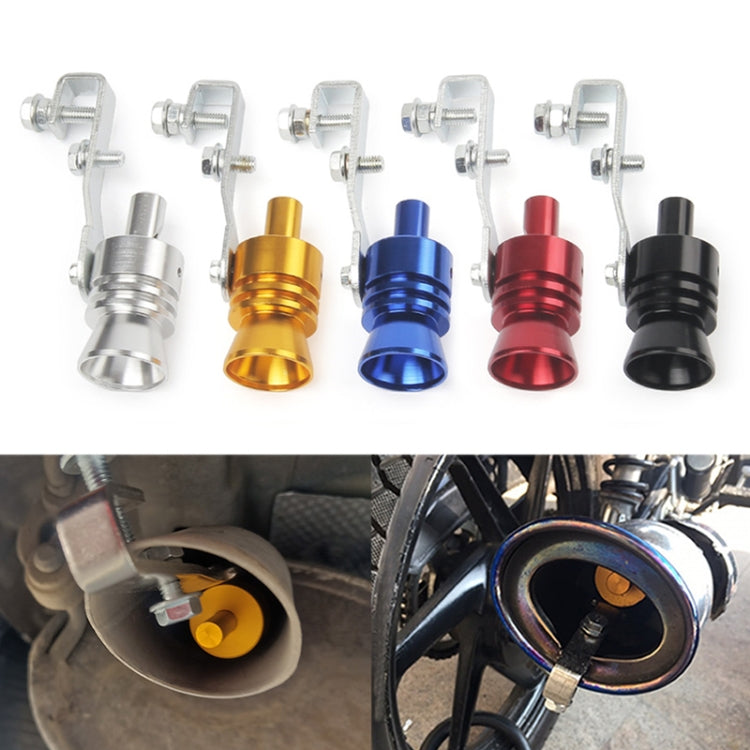 Universal Aluminum Turbo Sound Exhaust Muffler Pipe Whistle Car / Motorcycle Simulator Whistler, Size: L, Outside Diameter: 30mm(Black) by buy2fix