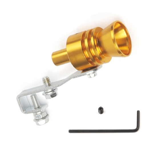 Universal Aluminum Turbo Sound Exhaust Muffler Pipe Whistle Car / Motorcycle Simulator Whistler, Size: L, Outside Diameter: 30mm(Gold) by buy2fix