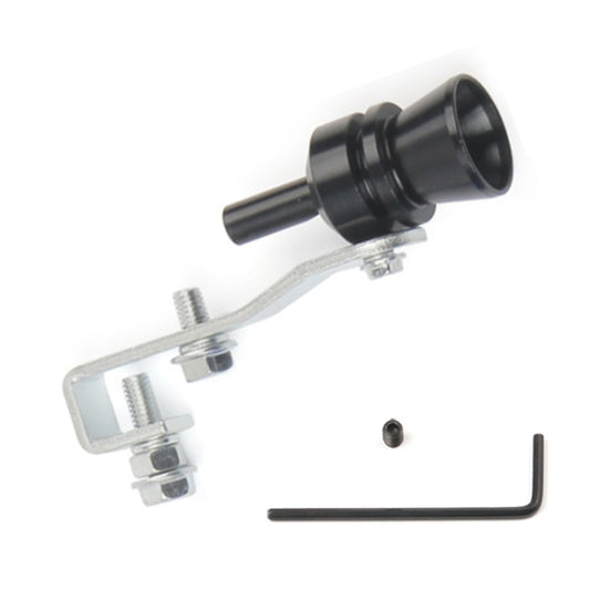 Universal Aluminum Turbo Sound Exhaust Muffler Pipe Whistle Car / Motorcycle Simulator Whistler, Size: M, Outside Diameter: 23mm(Black) by buy2fix