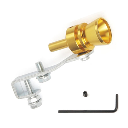 Universal Aluminum Turbo Sound Exhaust Muffler Pipe Whistle Car / Motorcycle Simulator Whistler, Size: M, Outside Diameter: 23mm(Gold) by buy2fix