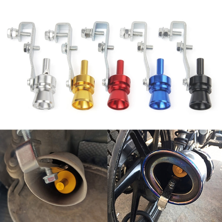 Universal Aluminum Turbo Sound Exhaust Muffler Pipe Whistle Car / Motorcycle Simulator Whistler, Size: M, Outside Diameter: 23mm(Gold) by buy2fix