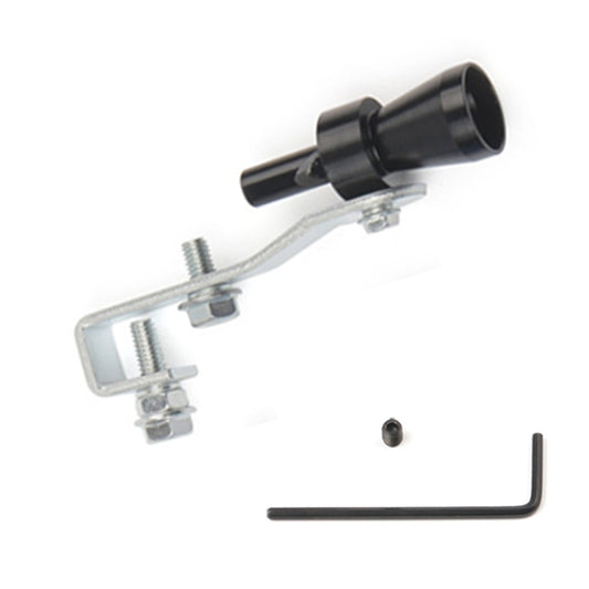 Universal Aluminum Turbo Sound Exhaust Muffler Pipe Whistle Car / Motorcycle Simulator Whistler, Size: S, Outside Diameter: 20mm(Black) by buy2fix