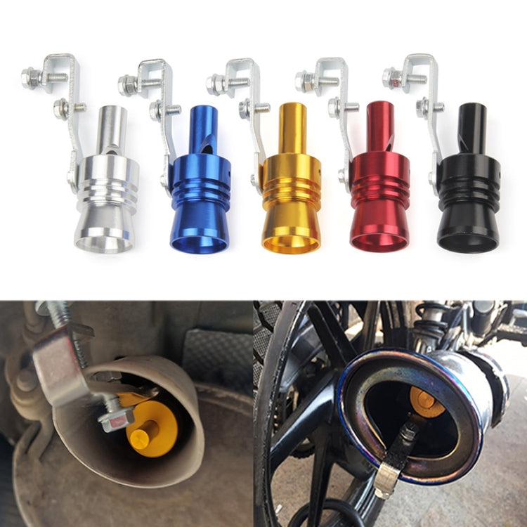 Universal Aluminum Turbo Sound Exhaust Muffler Pipe Whistle Car / Motorcycle Simulator Whistler, Size: XL, Outside Diameter: 35mm(Black) by buy2fix