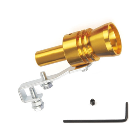 Universal Aluminum Turbo Sound Exhaust Muffler Pipe Whistle Car / Motorcycle Simulator Whistler, Size: XL, Outside Diameter: 35mm(Gold) by buy2fix