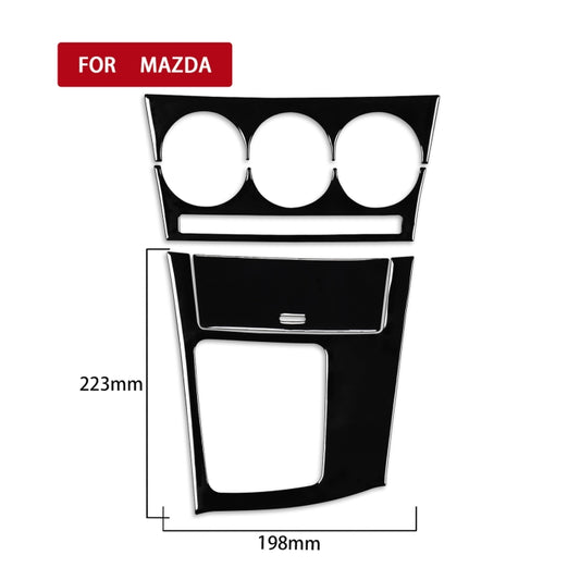 For Mazda 3 Axela 2010-2013 4 in 1 Car AC Gear Frame Set A Decorative Sticker, Left Drive by buy2fix