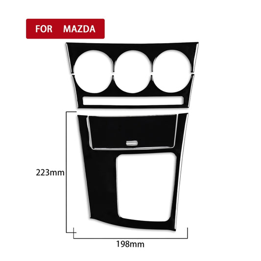 For Mazda 3 Axela 2010-2013 4 in 1 Car AC Gear Frame Set A Decorative Sticker, Right Drive by buy2fix