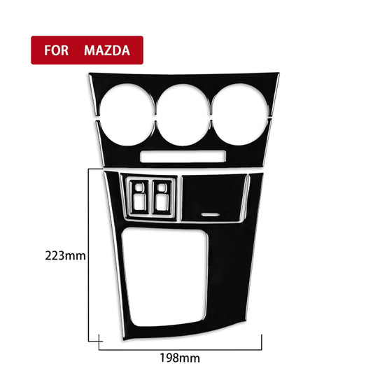 For Mazda 3 Axela 2010-2013 7 in 1 Car AC Gear Frame Set D Decorative Sticker, Left Drive by buy2fix