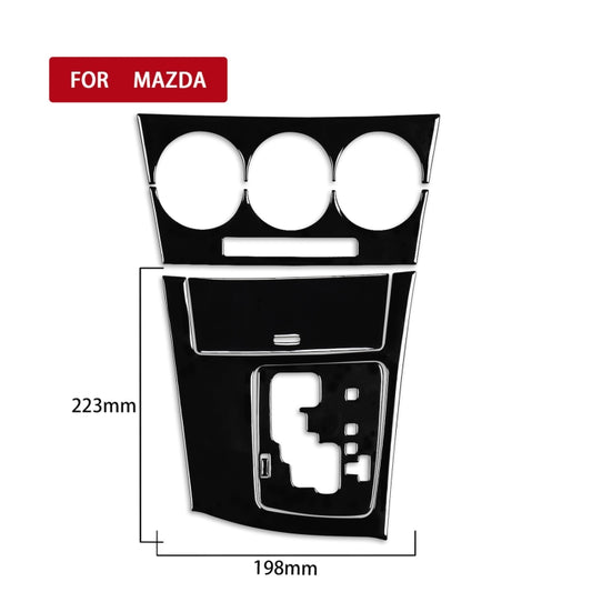 For Mazda 3 Axela 2010-2013 6 in 1 Car AC Gear Panel Set B Decorative Sticker, Right Drive by buy2fix