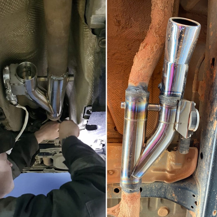 CNSPEED Y Shape 2 In 1 Car Remote Control Electric Exhaust Valve Pipe, Size: 2.25 inch by buy2fix