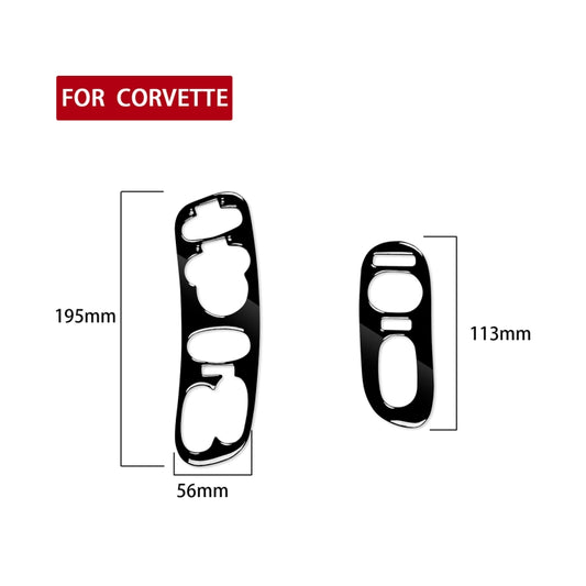 For Chevrolet Corvette C5 1998-2004 2 in 1 Car Door Control Panel with Memory Seat Decorative Sticker, Left Drive by buy2fix