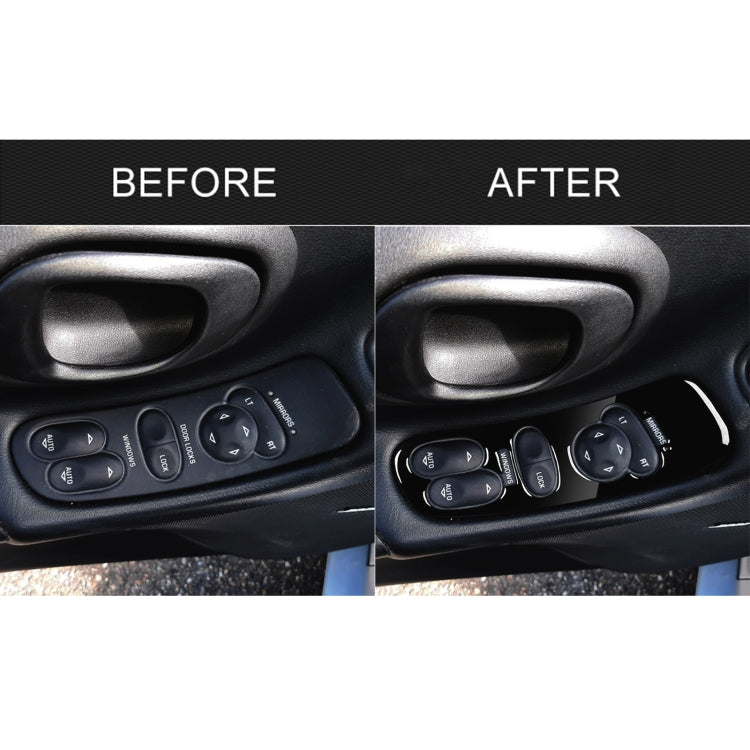 For Chevrolet Corvette C5 1998-2004 2 in 1 Car Door Control Panel Decorative Sticker, Left Drive by buy2fix