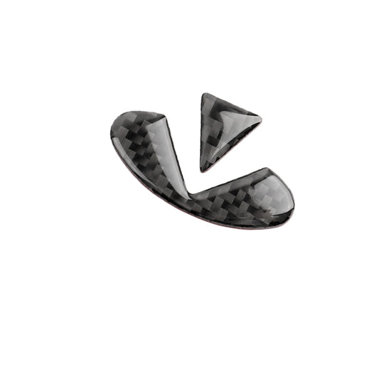 2 PCS Car Carbon Fiber Steering Wheel Logo Decorative Sticker for Infiniti Q50 / Q60 2014-2020 by buy2fix