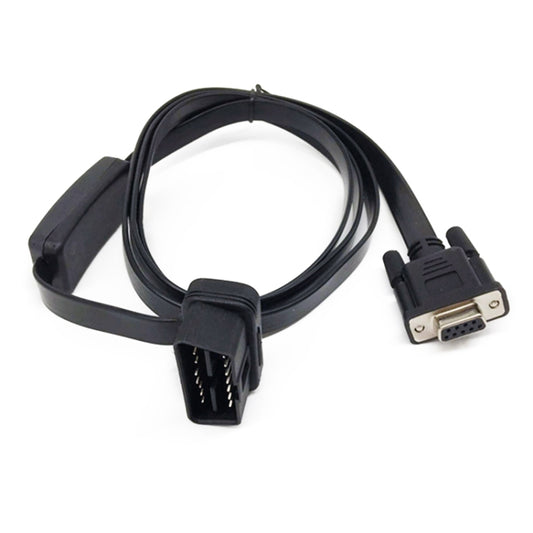 Car OBD Extended Diagnostic Tool OBD2 16PIN to DB9 Serial RS232 Cable with Switch by buy2fix