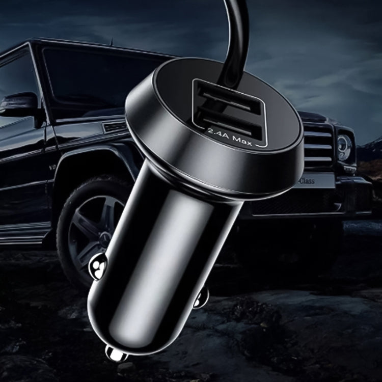 Universal Car 3 in 1 Quick Charger Dual Port USB Charger Power Outlet Adapter, Cable Length: 55cm by buy2fix