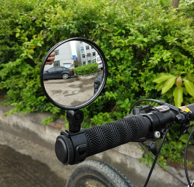 Universal 360 Rotate Adjustable Bicycle Rearview Handlebar Wide-angle Convex Mirror Cycling Rear View Mirror by buy2fix