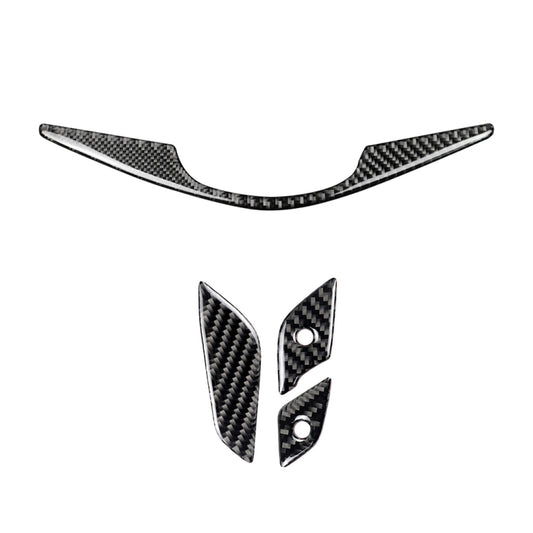 4 in 1 Car Carbon Fiber Steering Wheel Button Decorative Sticker for Cadillac xt5 2016-2017, Left and Right Drive Universal by buy2fix