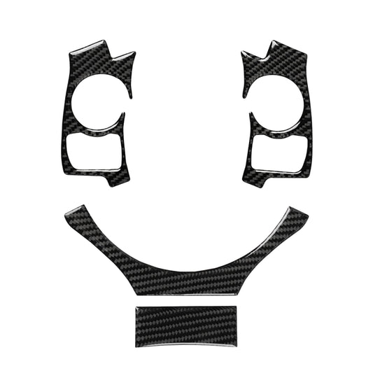 4 in 1 Car Carbon Fiber Steering Wheel Button Decorative Sticker for Lexus IS250 NX200 200t 300h, Left and Right Drive Universal by buy2fix
