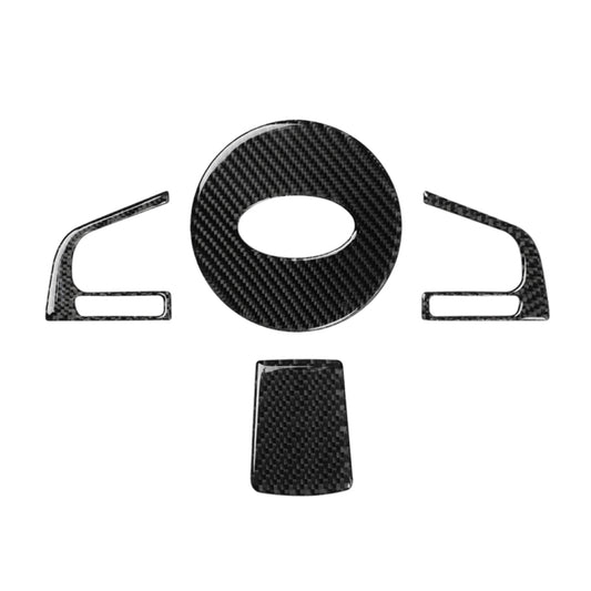 4 in 1 Car Carbon Fiber Solid Color Steering Wheel Button Decorative Sticker for Subaru Forester 2016-2018, Left and Right Drive Universal by buy2fix