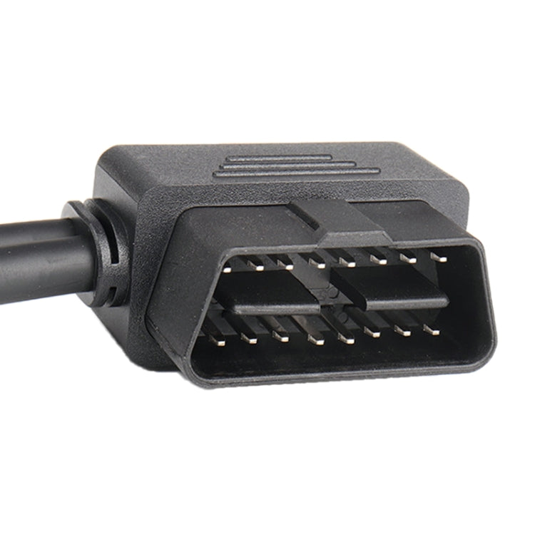 16PIN Car L Shape 90 Degree Connect OBD Diagnostic Extended Cable OBD2 Male to Female Cable by buy2fix